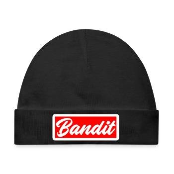 bandit dieb crime criminal aufkleber hooligan gang - Baby Premium Organic Mütze - Schwarz - Vorne