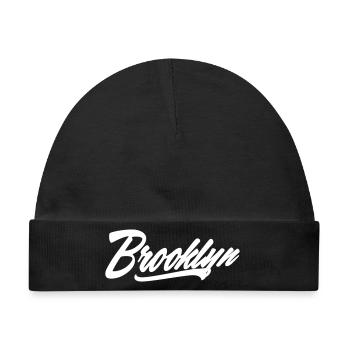 brooklyn shirt - Baby Premium Organic Mütze - Schwarz - Vorne
