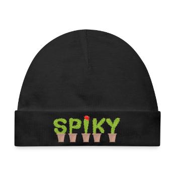 Spiky Cactus - Cactus Tee - Baby Premium Organic Mütze - Schwarz - Vorne