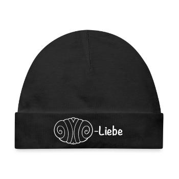 Franzbroetchen Liebe - Baby Premium Organic Mütze - Schwarz - Vorne