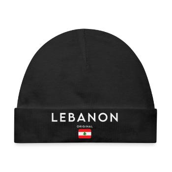 Flagge des Libanon, Libanesischer Stolz - Baby Premium Organic Mütze - Schwarz - Vorne