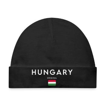 Ungarische Flagge, Ungarischer Stolz - Baby Premium Organic Mütze - Schwarz - Vorne