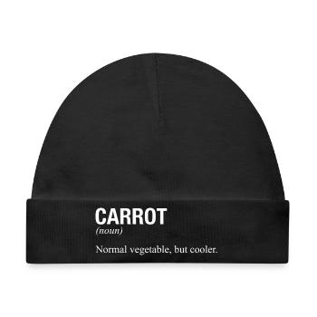 CARROT - Baby Premium Organic Mütze - Schwarz - Vorne