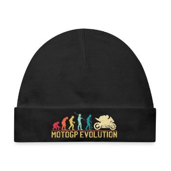Motocross Evolution Silhouette Design - Baby Premium Organic Mütze - Schwarz - Vorne