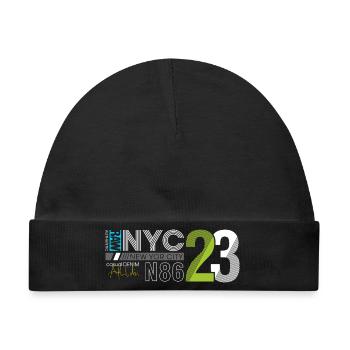 Urban Streetwear Nummer 86 Design - Baby Premium Organic Mütze - Schwarz - Vorne