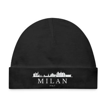 Mailand Skyline, Mailand, Italien - Baby Premium Organic Mütze - Schwarz - Vorne