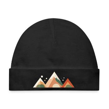 Alpine Sunset Peaks - Baby Premium Organic Mütze - Schwarz - Vorne