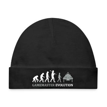 Gamemaster Evolution – Tabletop RPG Design - Baby Premium Organic Mütze - Schwarz - Vorne