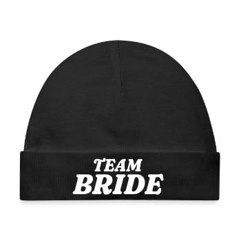 Team Bride - Baby Premium Organic Mütze - Schwarz - Vorne