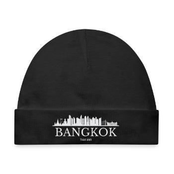 Bangkok Skyline, Bangkok Thailand - Baby Premium Organic Mütze - Schwarz - Vorne