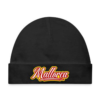 Mallorca Schrift - Baby Premium Organic Mütze - Schwarz - Vorne