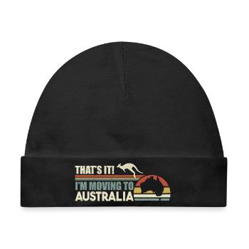 Australien Ich ziehe zu Australien Tourismus - Baby Premium Organic Mütze - Schwarz - Vorne