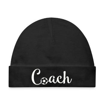 Coach Fußball Schriftlogo - Baby Premium Organic Mütze - Schwarz - Vorne