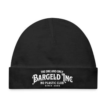 Bargeld Inc No Plastic Club – Pro Bargeld Spruch - Baby Premium Organic Mütze - Schwarz - Vorne