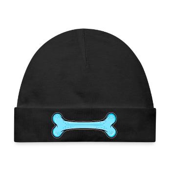 Blauer Hundknochen Comic - Baby Premium Organic Mütze - Schwarz - Vorne
