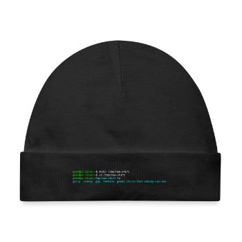 Linux-Terminal - Baby Premium Organic Mütze - Schwarz - Vorne