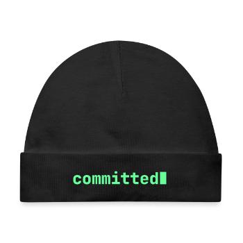 Feeling Committed | Developer mood  - Baby Premium Organic Mütze - Schwarz - Vorne