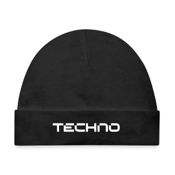 Techno-futuristisches Logo - Baby Premium Organic Mütze - Schwarz - Vorne
