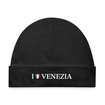 I love Venezia Italien Venedig - Baby Premium Organic Mütze - Schwarz - Vorne
