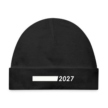 2027 - Baby Premium Organic Mütze - Schwarz - Vorne