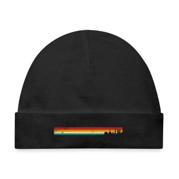 skyline Paris vintage - Baby Premium Organic Mütze - Schwarz - Vorne