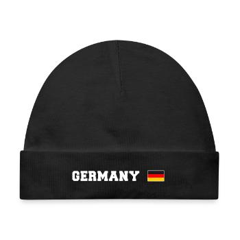Deutschland T-Shirt Germany - Baby Premium Organic Mütze - Schwarz - Vorne