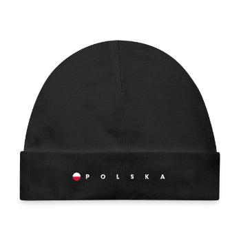 Polska-Flagge - Baby Premium Organic Mütze - Schwarz - Vorne