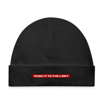 Push It To The Limit - Baby Premium Organic Mütze - Schwarz - Vorne