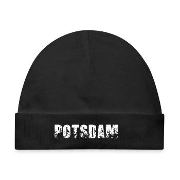 Potsdam - Baby Premium Organic Mütze - Schwarz - Vorne