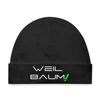 Weil Baum! - Baby Premium Organic Mütze - Schwarz - Vorne