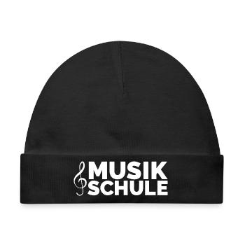 Musikschule Musik Unterricht lernen Piano Gitarre - Baby Premium Organic Mütze - Schwarz - Vorne