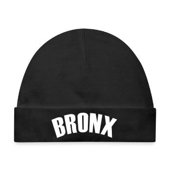 bronx shirt - Baby Premium Organic Mütze - Schwarz - Vorne