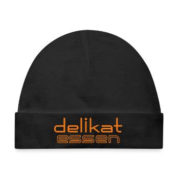Delikatessen - delikat-essen by Word-on-shirt - Baby Premium Organic Mütze - Schwarz - Vorne