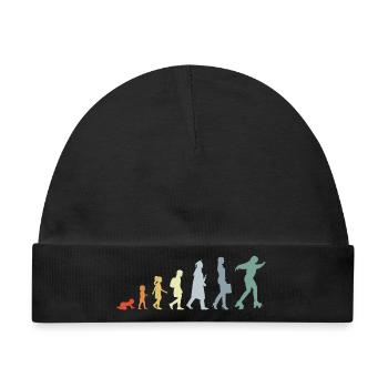 Roller Skater Evolution - Baby Premium Organic Mütze - Schwarz - Vorne