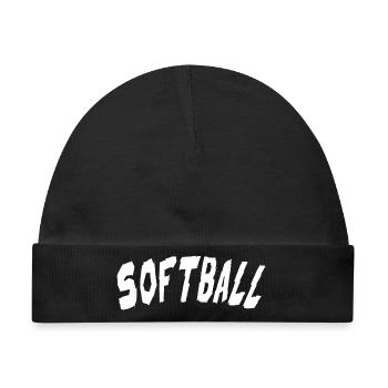 Softball - Baby Premium Organic Mütze - Schwarz - Vorne