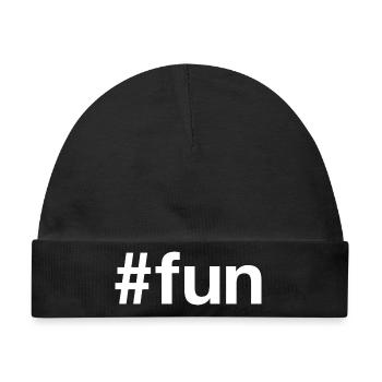 FUN Spass Hashtag - Baby Premium Organic Mütze - Schwarz - Vorne