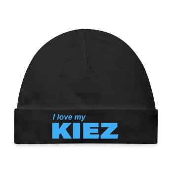 I LOVE MY KIEZ - Baby Premium Organic Mütze - Schwarz - Vorne