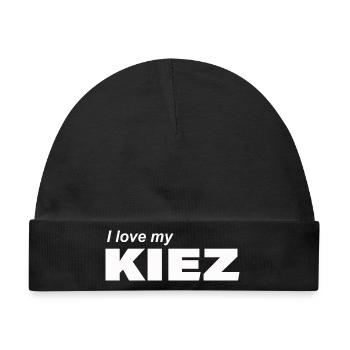 I LOVE MY KIEZ - Baby Premium Organic Mütze - Schwarz - Vorne