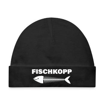 FISCHKOPP - Baby Premium Organic Mütze - Schwarz - Vorne