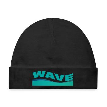 WAVE - Baby Premium Organic Mütze - Schwarz - Vorne