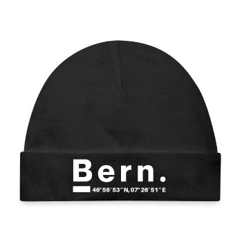 Bern Koordinaten Berner Bernerin Schweiz - Baby Premium Organic Mütze - Schwarz - Vorne