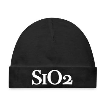SiO2 - Quarz Chemische Formel Silizium-Dioxid - Baby Premium Organic Mütze - Schwarz - Vorne