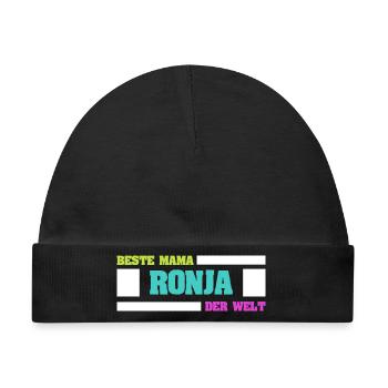 Mutter Ronja - Baby Premium Organic Mütze - Schwarz - Vorne
