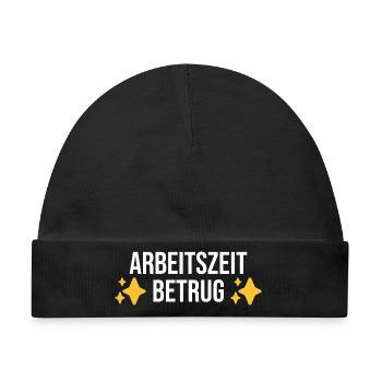Arbeitszeitbetrug Meme - Baby Premium Organic Mütze - Schwarz - Vorne