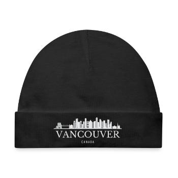 Vancouver Skyline, Vancouver, Kanada - Baby Premium Organic Mütze - Schwarz - Vorne