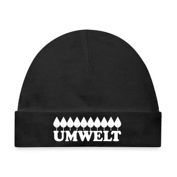 UMWELT - Baby Premium Organic Mütze - Schwarz - Vorne