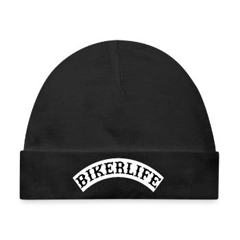 Bikerlife Arc Schriftzug - Baby Premium Organic Mütze - Schwarz - Vorne
