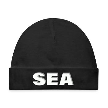 SEA - Baby Premium Organic Mütze - Schwarz - Vorne