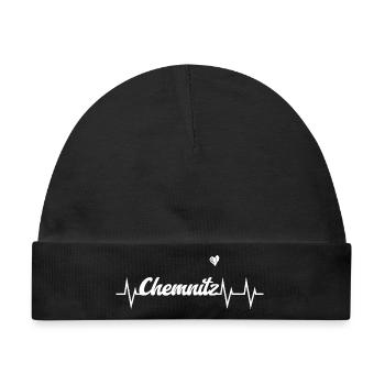 Heartbeat Chemnitz - Baby Premium Organic Mütze - Schwarz - Vorne