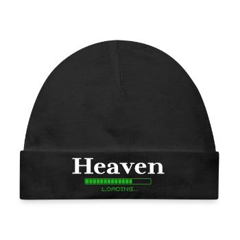 Heaven Loading -  christlich - Baby Premium Organic Mütze - Schwarz - Vorne